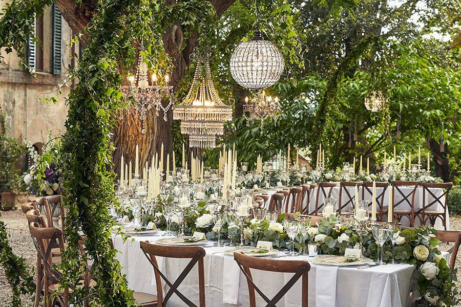 Family Oriented Italian Garden Wedding Ceremony Italian Garden