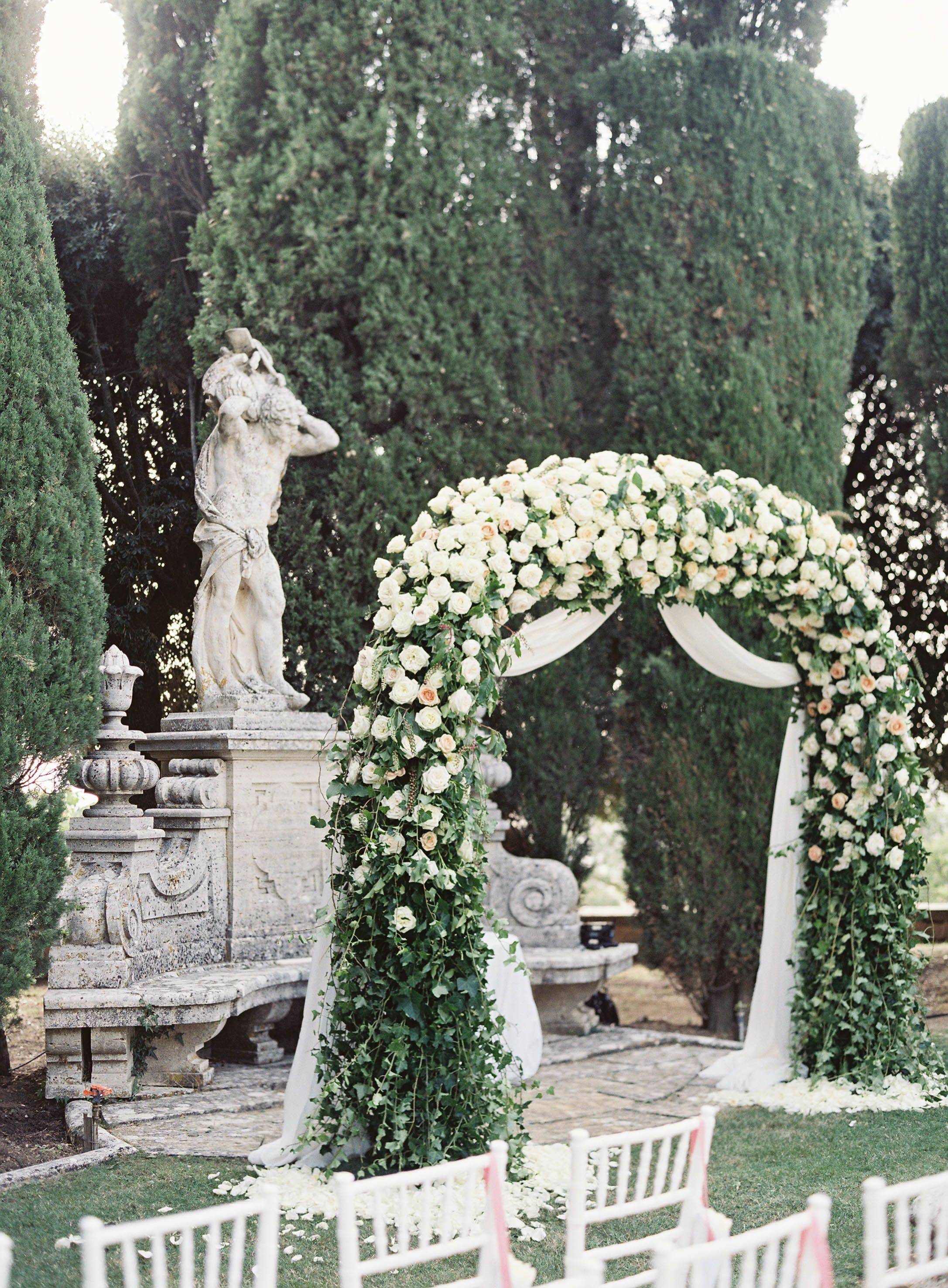 Wedluxe Media Garden Wedding Reception