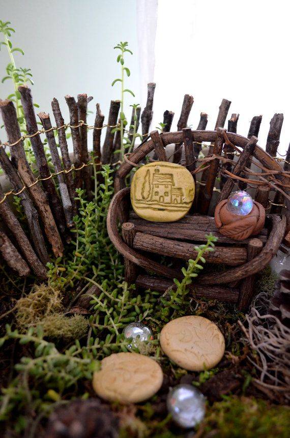 Natural Twig Fence Vintage Garden Decor