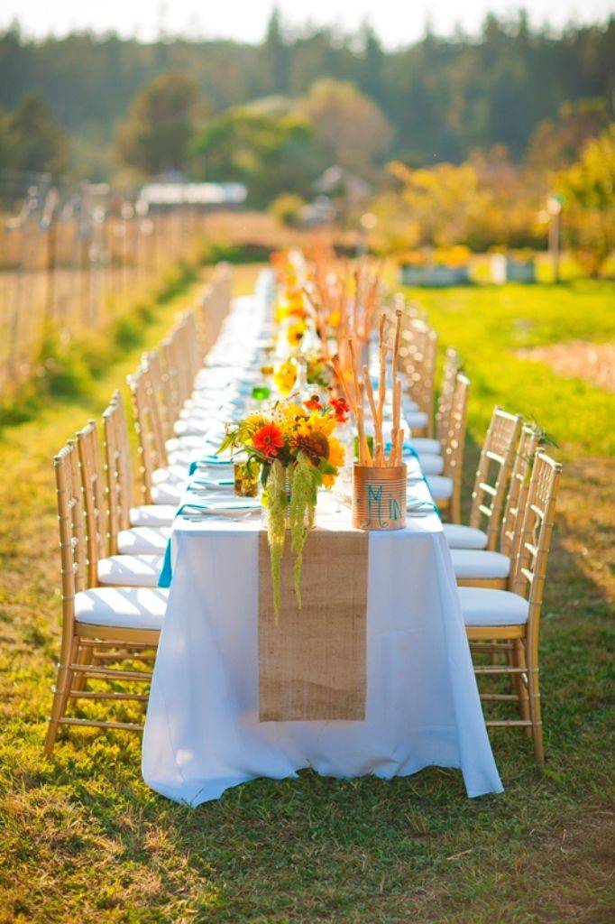 Outdoor Tuscan Dinner Party Backyard Engagement Parties