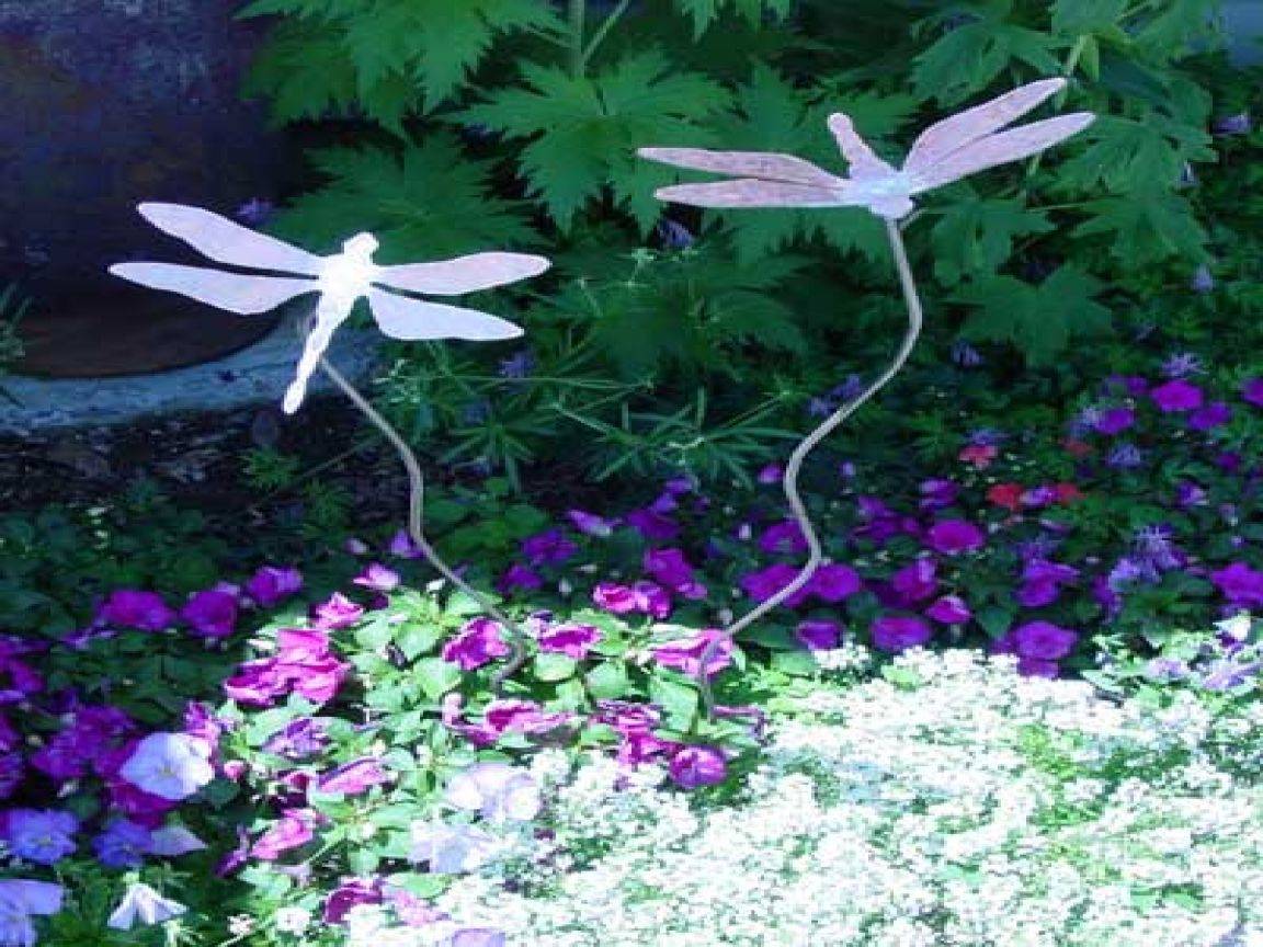 Set Dragonfly Yard Art Dragonfly Outdoor Wall Decor