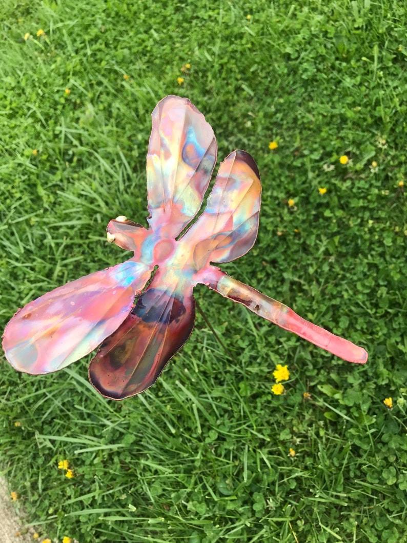 Copper Dragonfly Copper Metal Yard Art Yard Art Sculpture