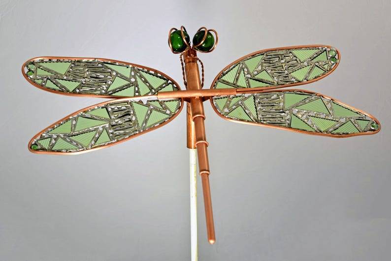 Large Dragonfly Art Dragonfly Garden Art Sculpture Copper