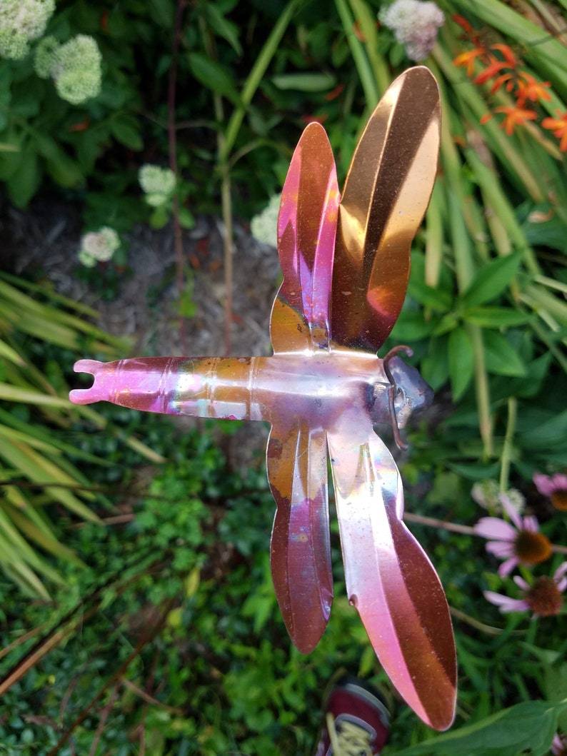 Large Dragonfly Art Dragonfly Garden Art Sculpture Copper