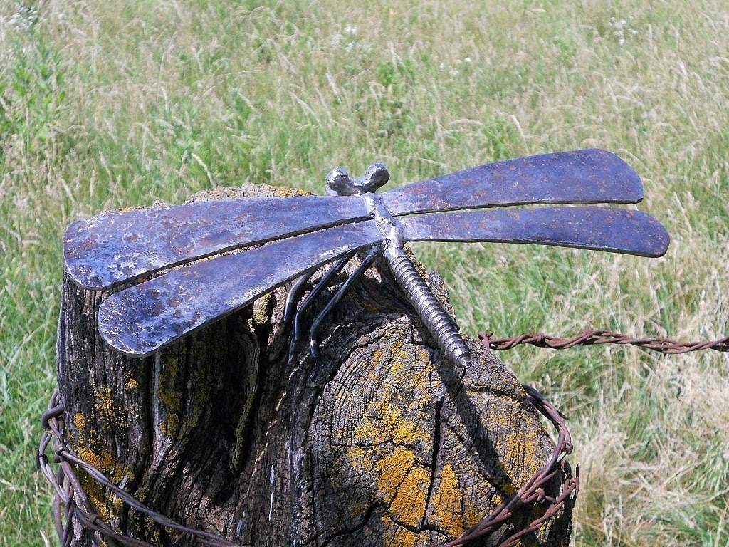 Large Dragonfly Art Dragonfly Garden Art Sculpture Copper