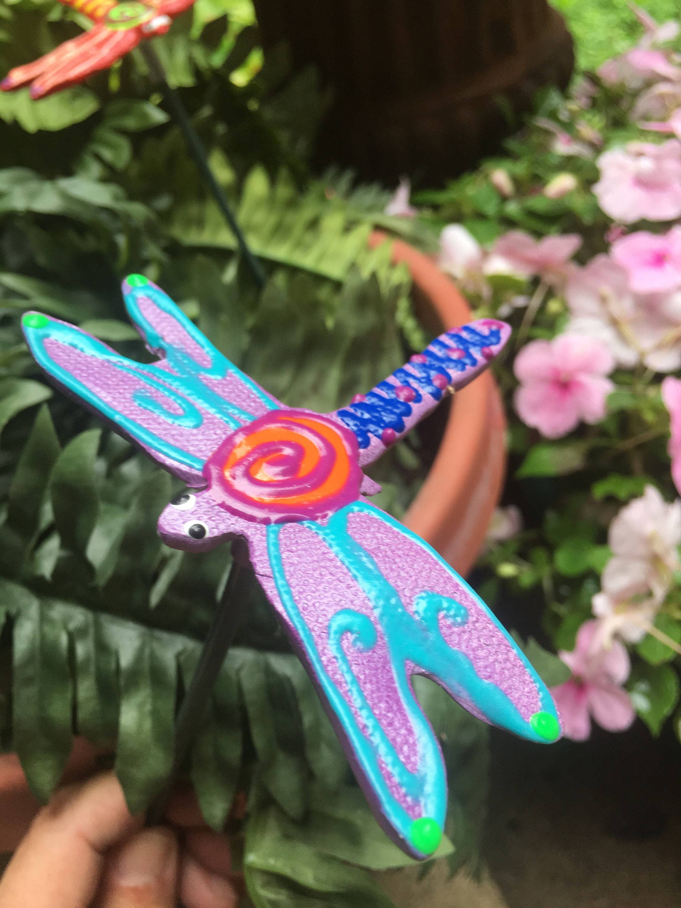 Purple Dragonfly Garden Stake