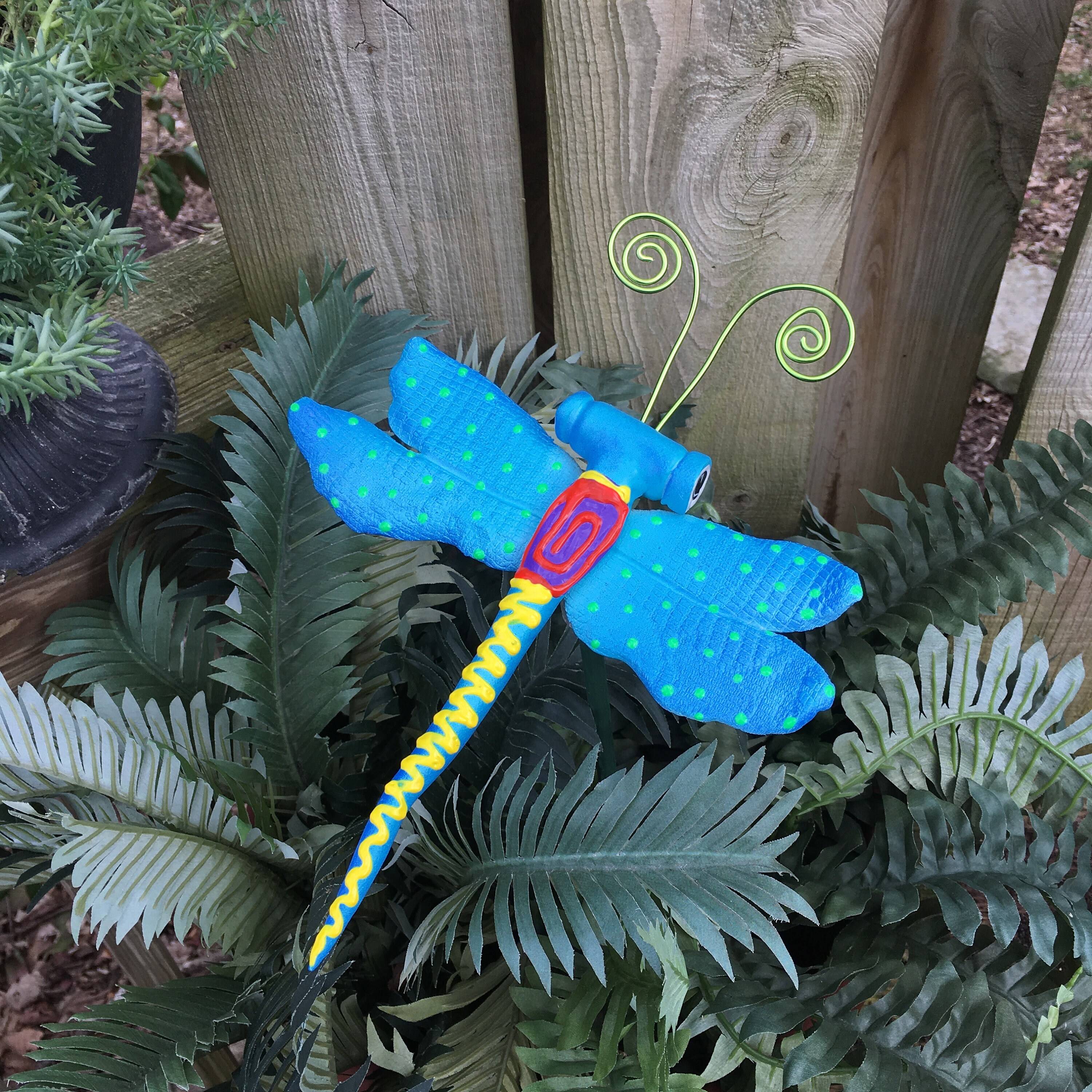 Purple Dragonfly Garden Stake