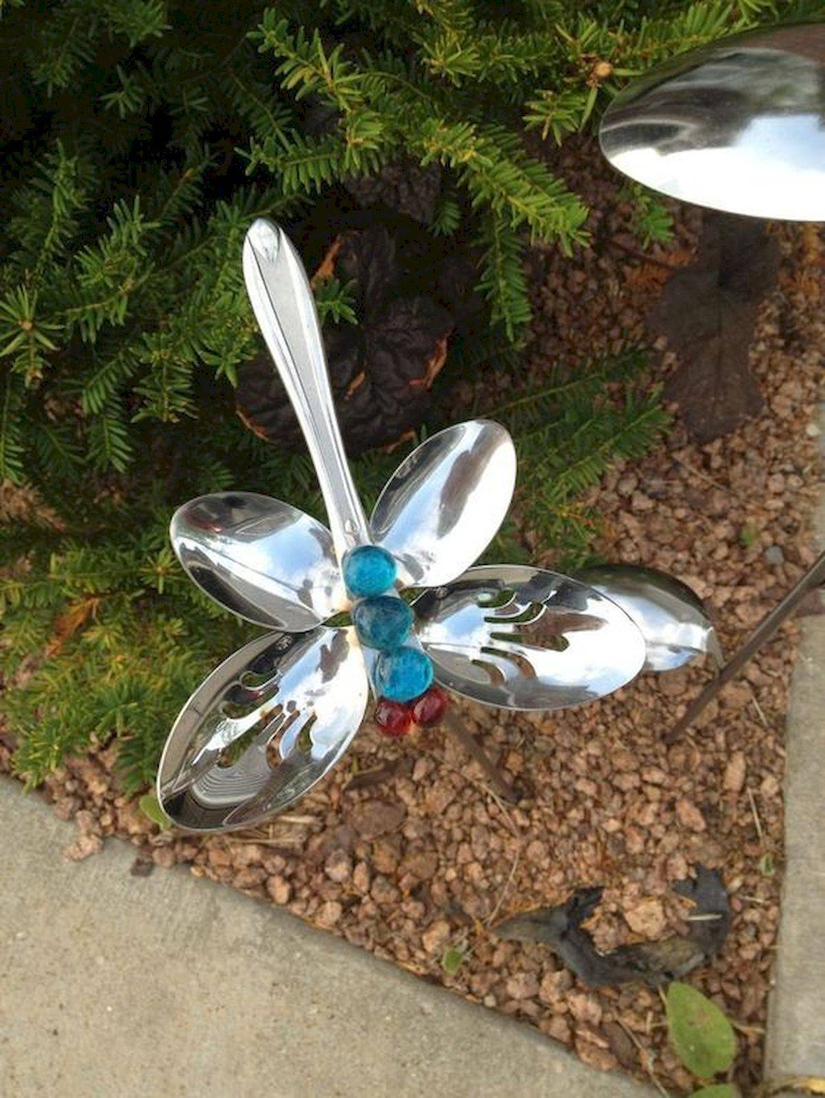 Metal Spoon Flower Garden Art Metal Garden Art