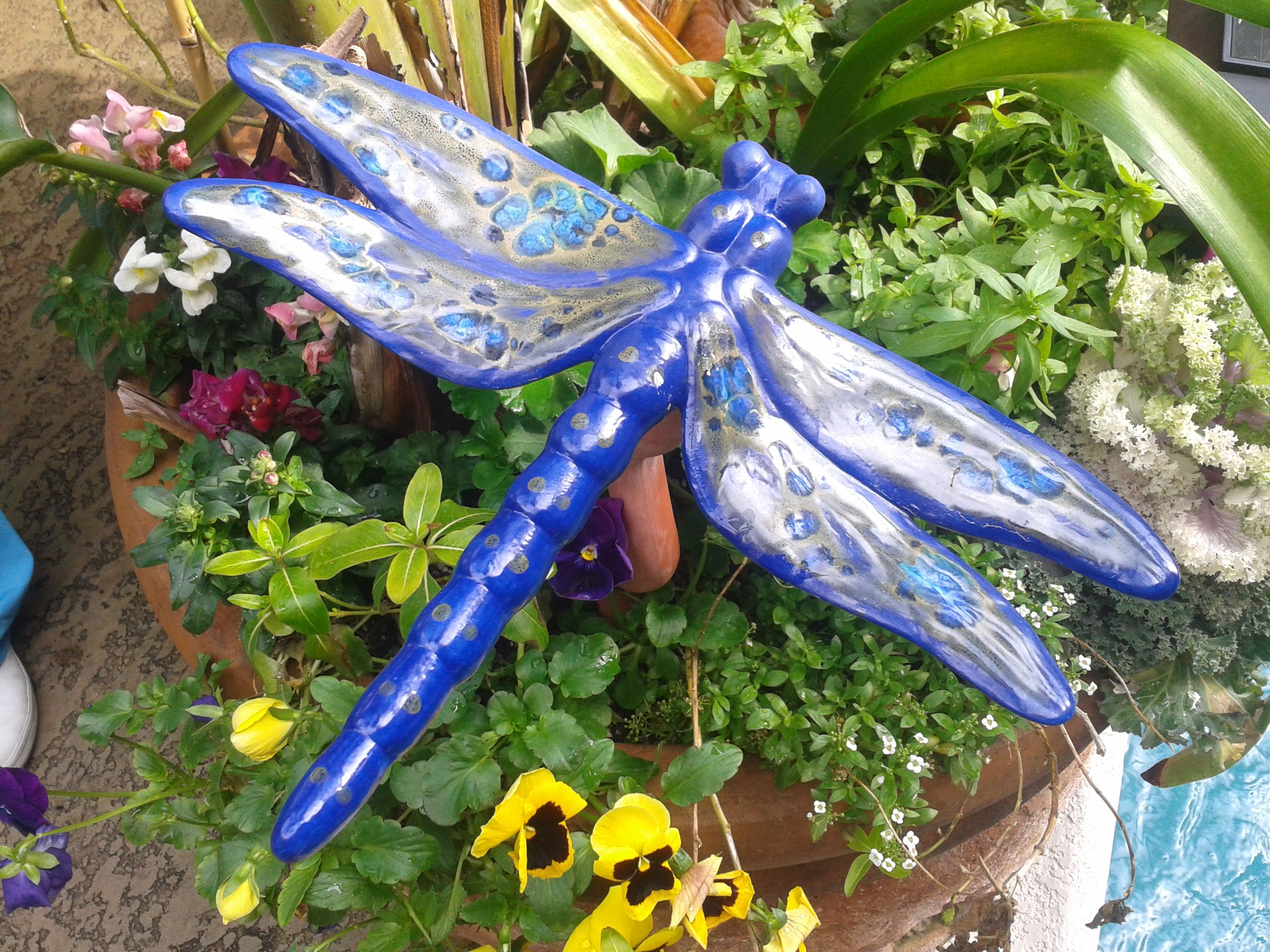 Dragonfly Fence Artceramic Hanging Dragonfliesfence Wall Decoryard