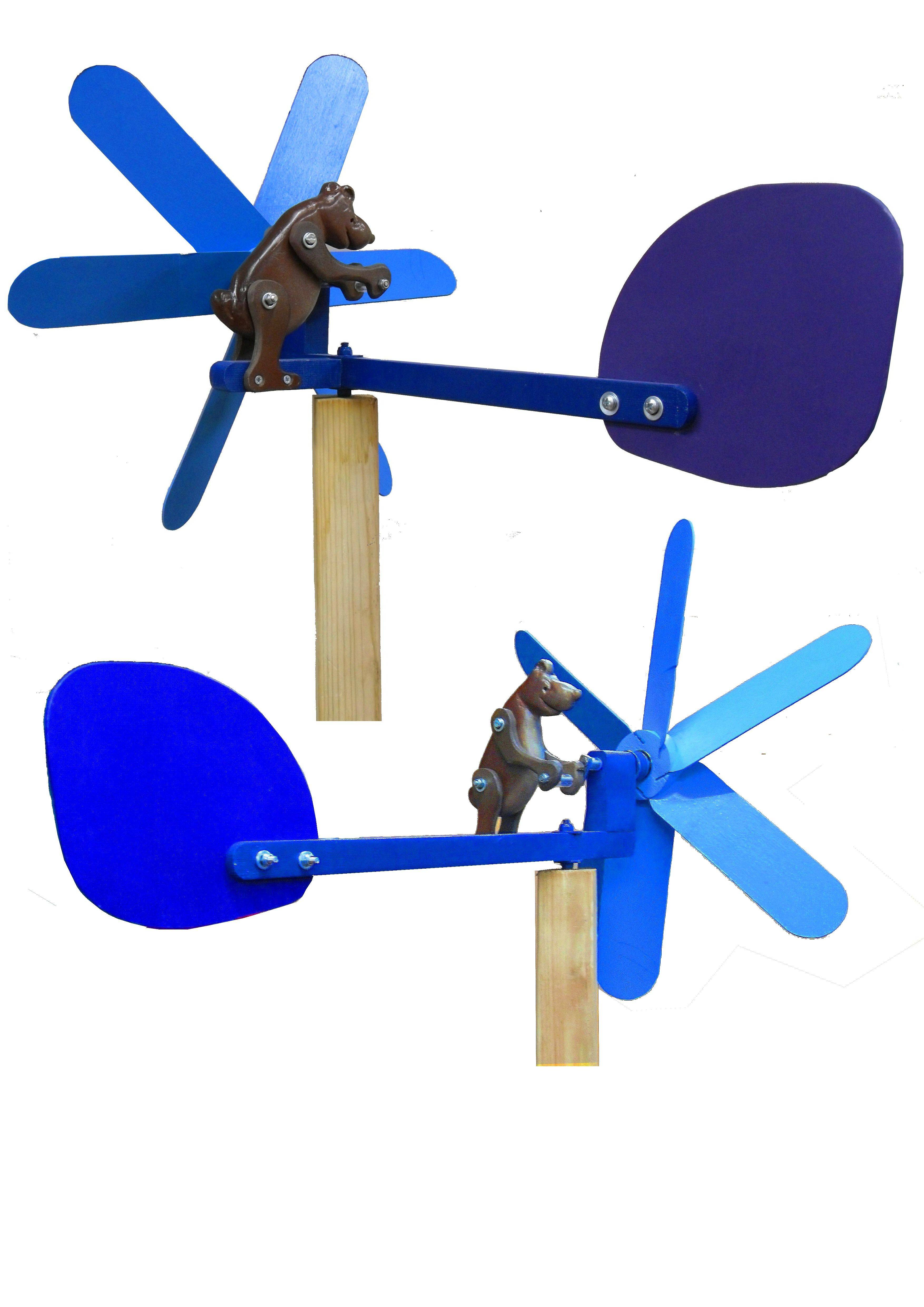 Dancing Owls Whirligig Garden Stake