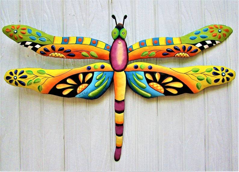 Metal Dragonfly Wall Art Dragonfly Garden Art Small
