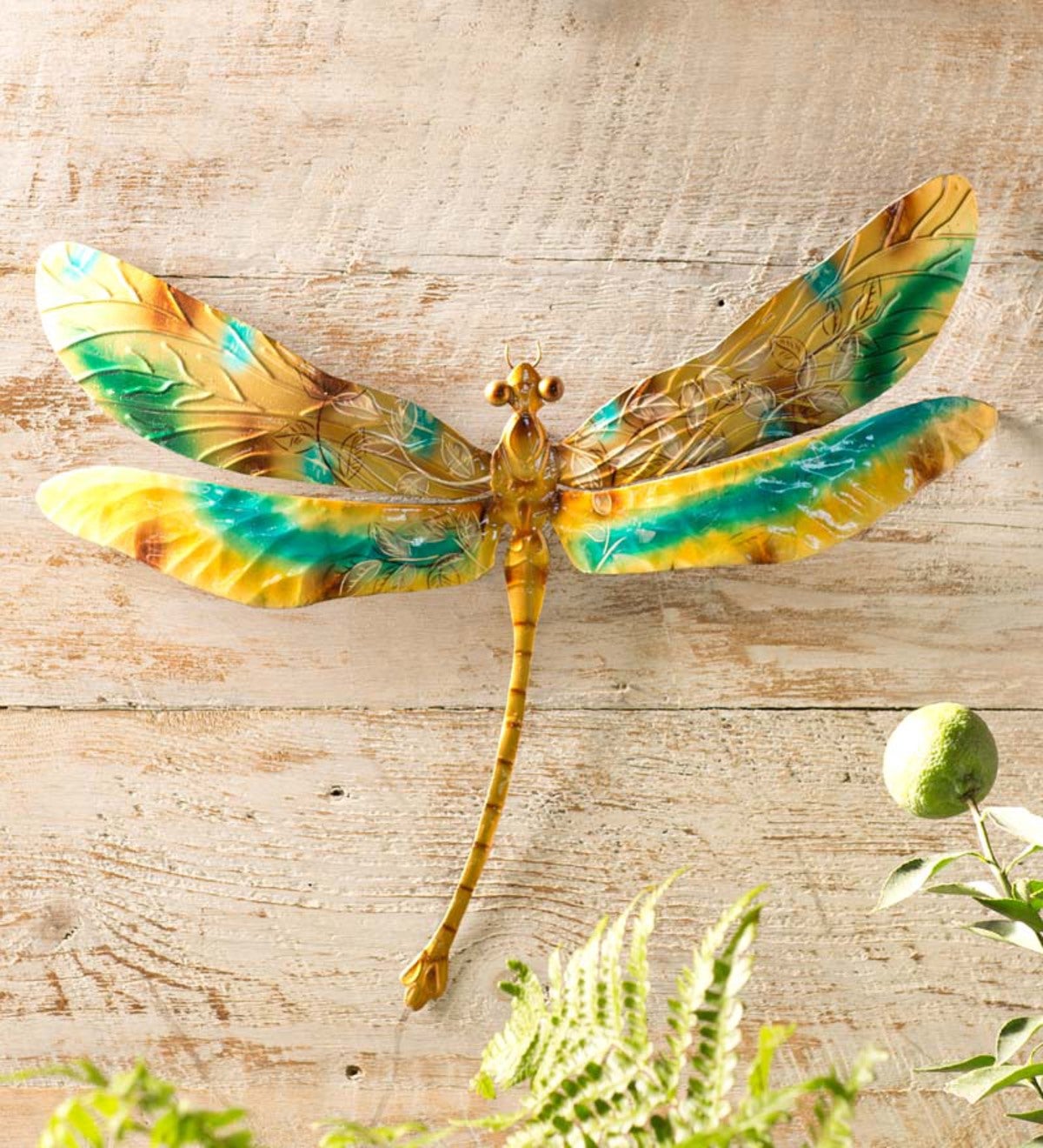 Metal Dragonfly Wall Decor Outdoor Garden Decorations Blue Etsy