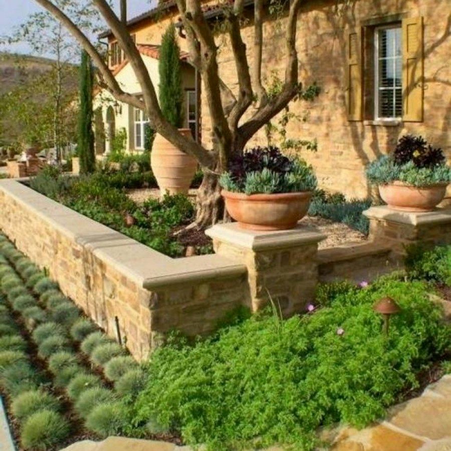 A Mediterranean Garden Style Tuscan Landscaping
