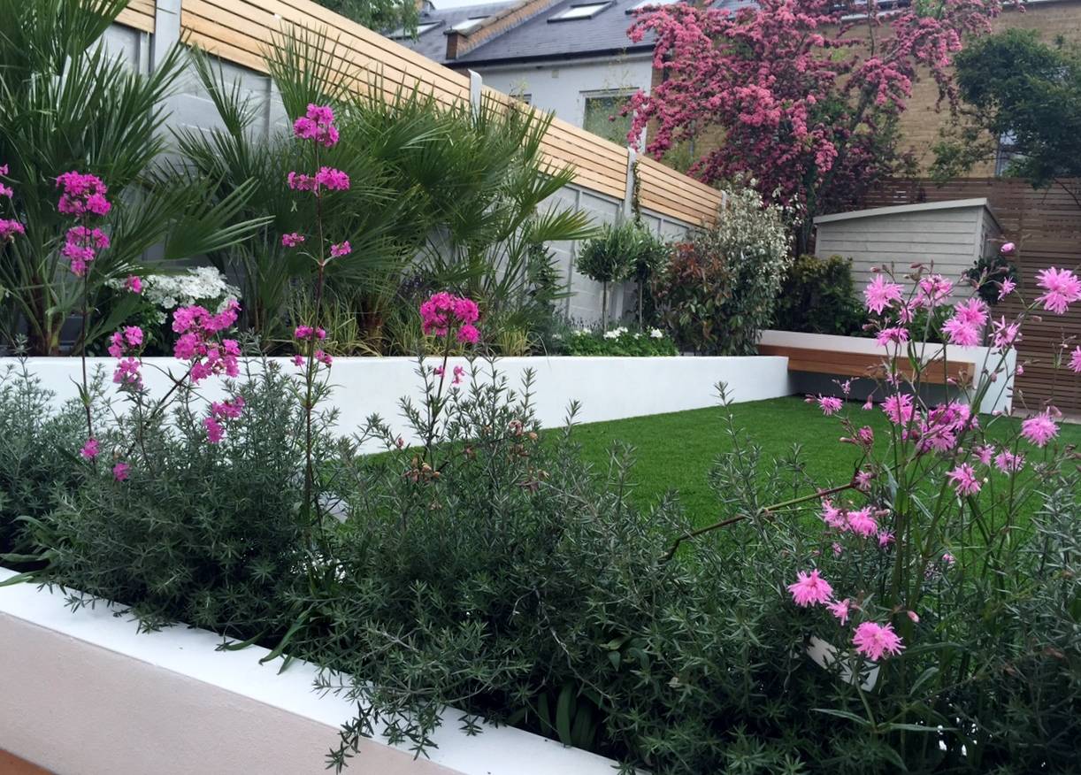 Landscape Patio Flower Bed Modern Garden Design Ideas