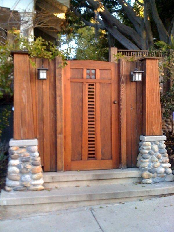 Craftsman Wood Garden Gate