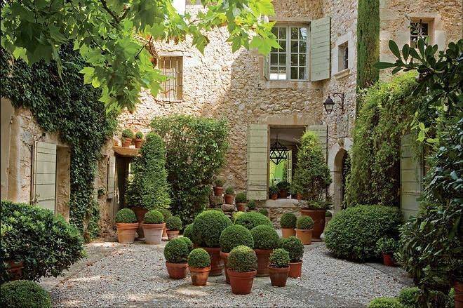 Shady French Courtyard Provence Garden
