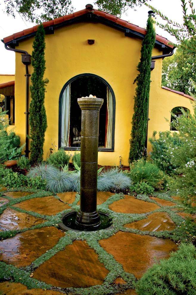 Wall Fountain Mediterranean Landscape