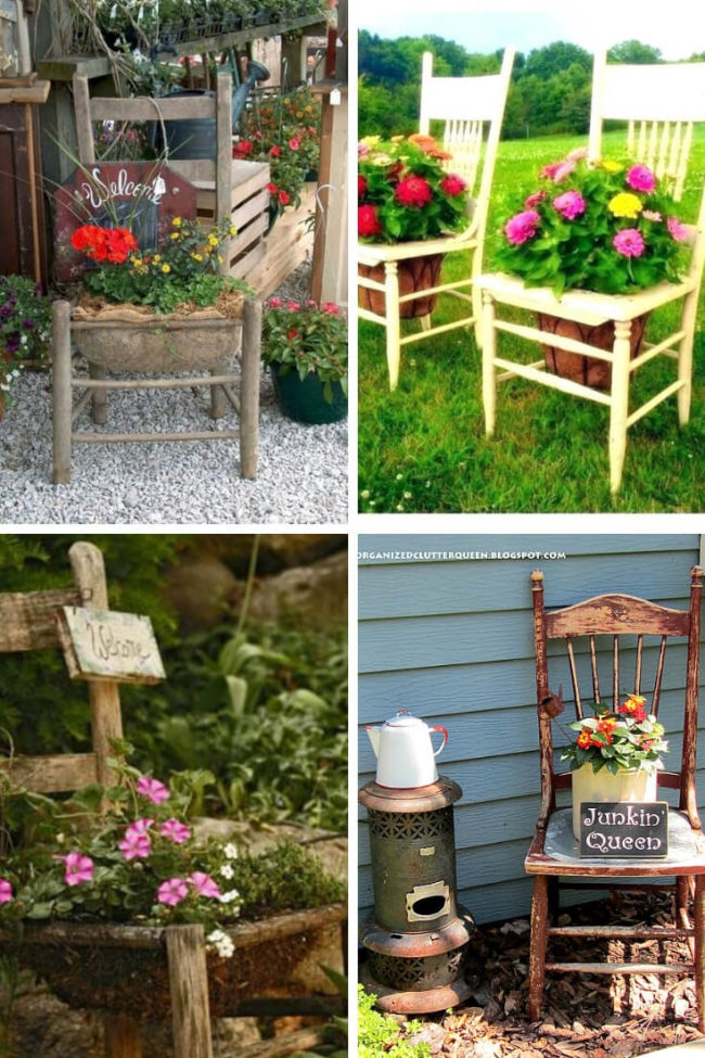 18 Garden Chair Planter Ideas You Cannot Miss SharonSable
