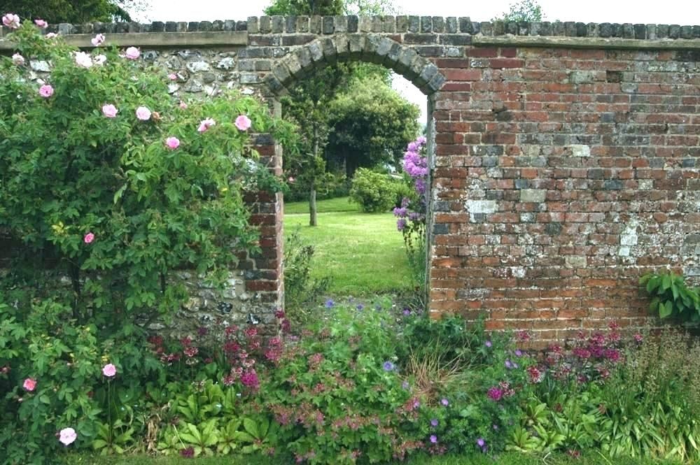 Brick Wall Garden Designs