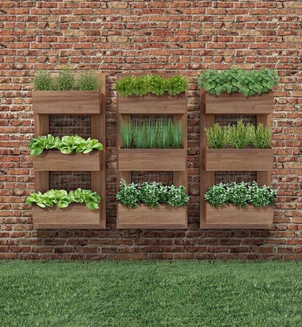 Brick Wall Garden Designs