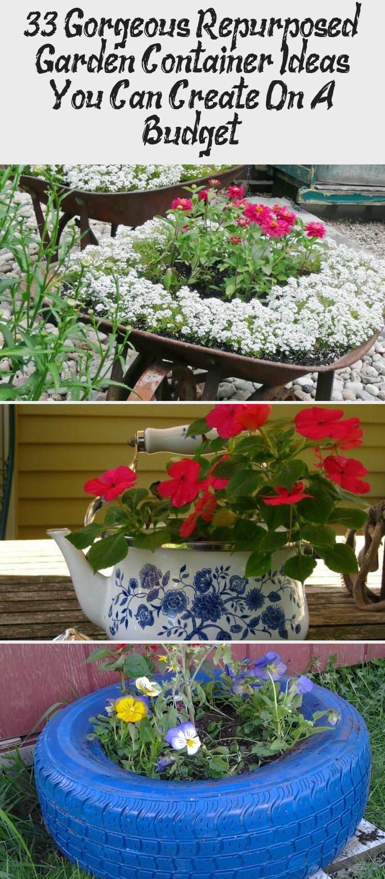 Repurposed Garden Planters