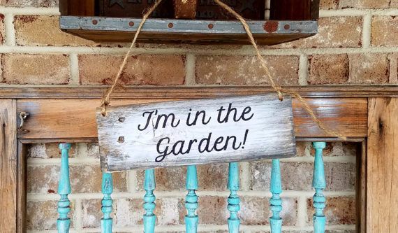 Personalised Rustic Style Wood Garden Sign