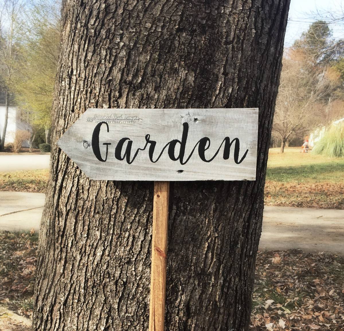 Garden Sign Barnwood Rust Designs