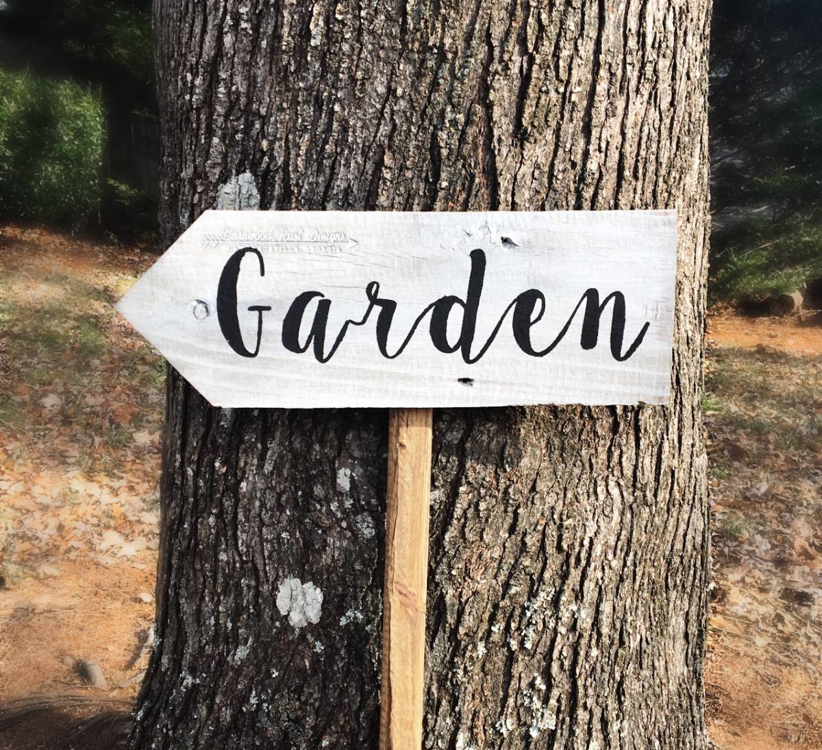 Garden Sign Barnwood Rust Designs