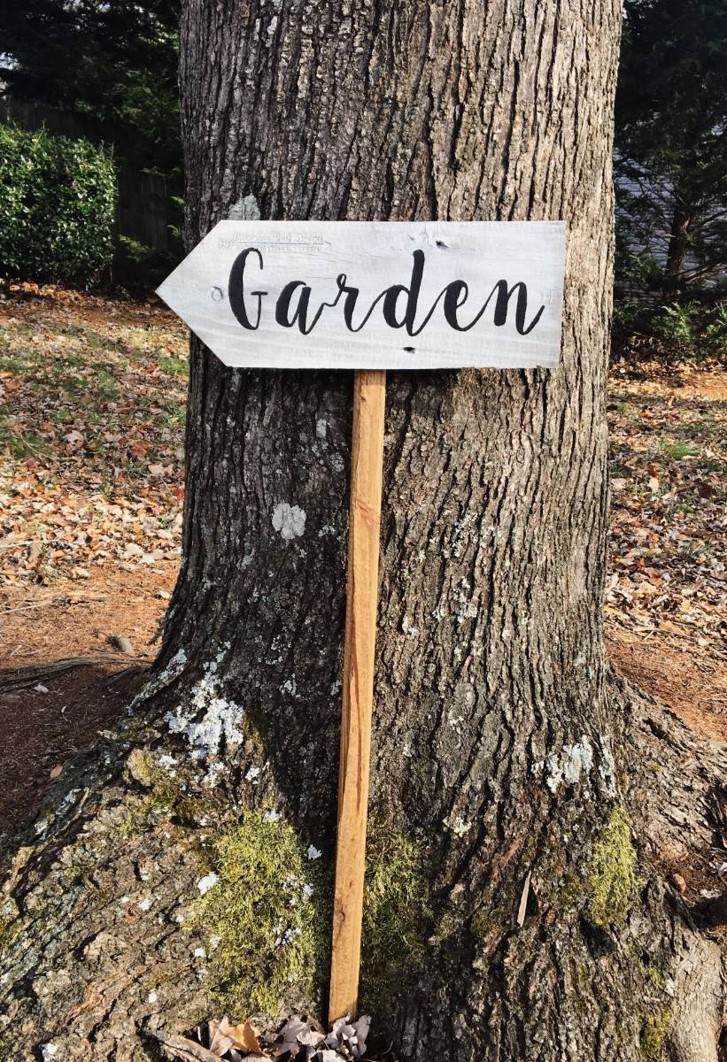 Personalised Rustic Style Wood Garden Sign