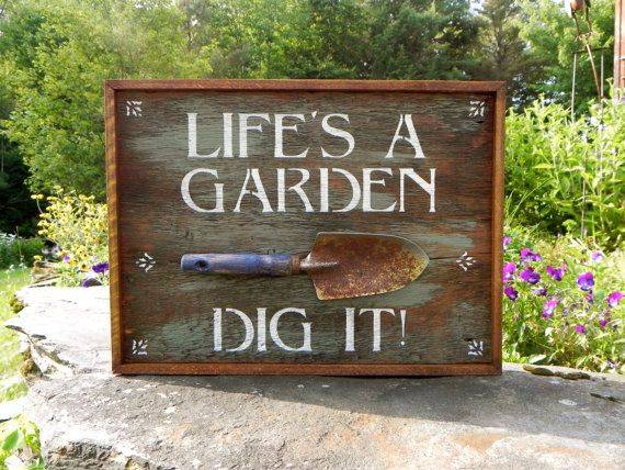 Rose Garden Rustic Wood Sign