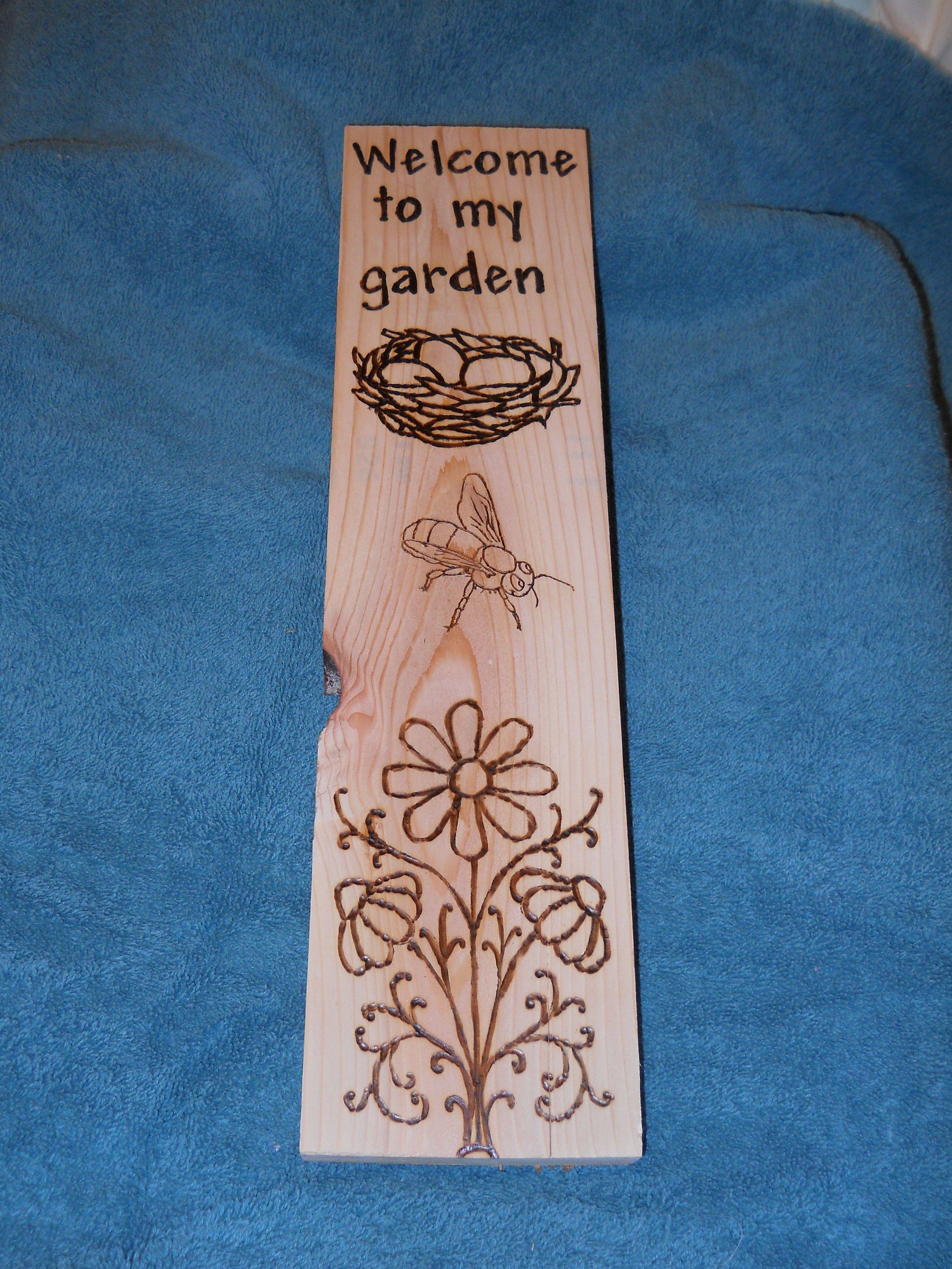 Stencil Overlay Garden Signs