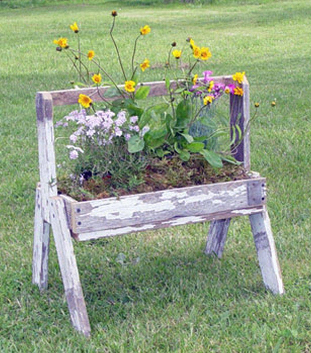 Gorgeously Rustic Log Planters