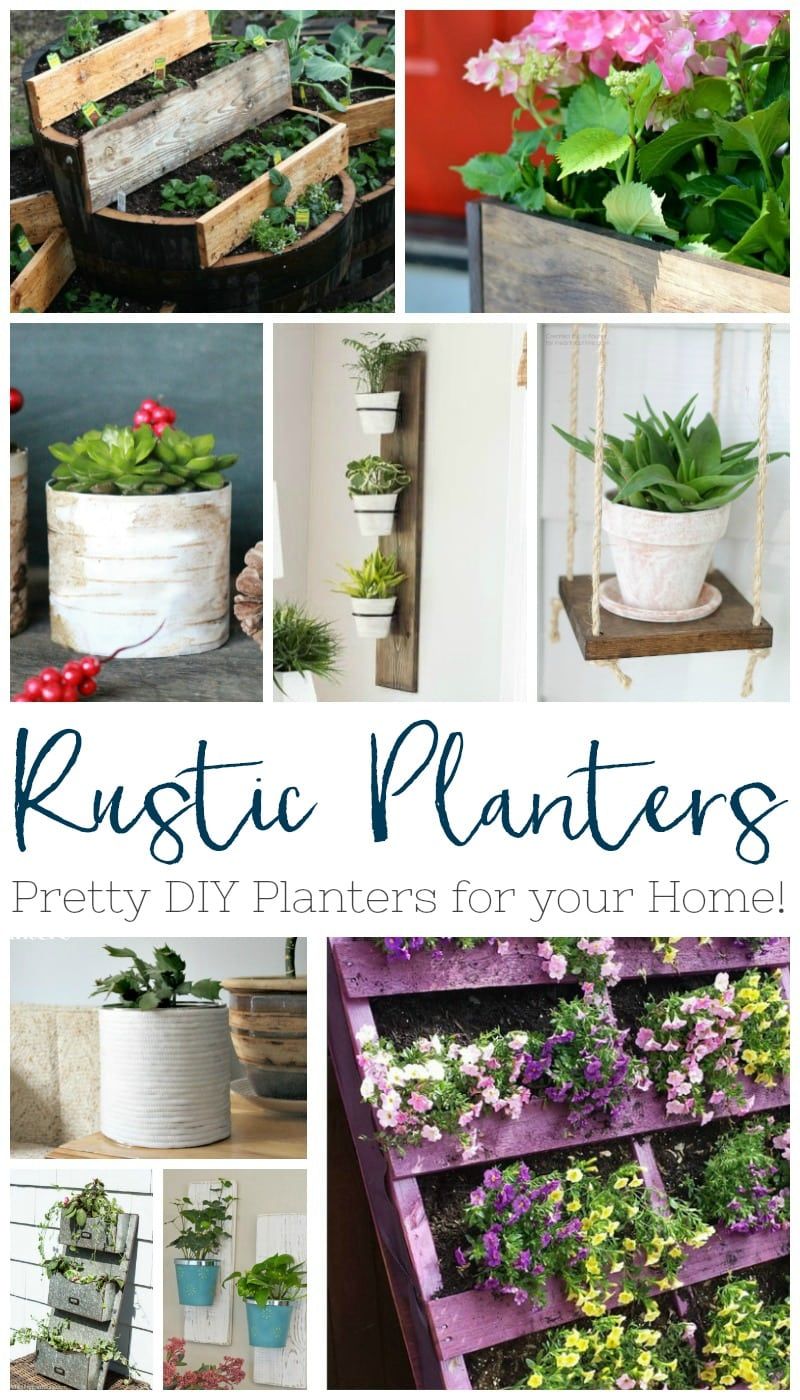 Diy Rustic Wood Planter Box Ideas