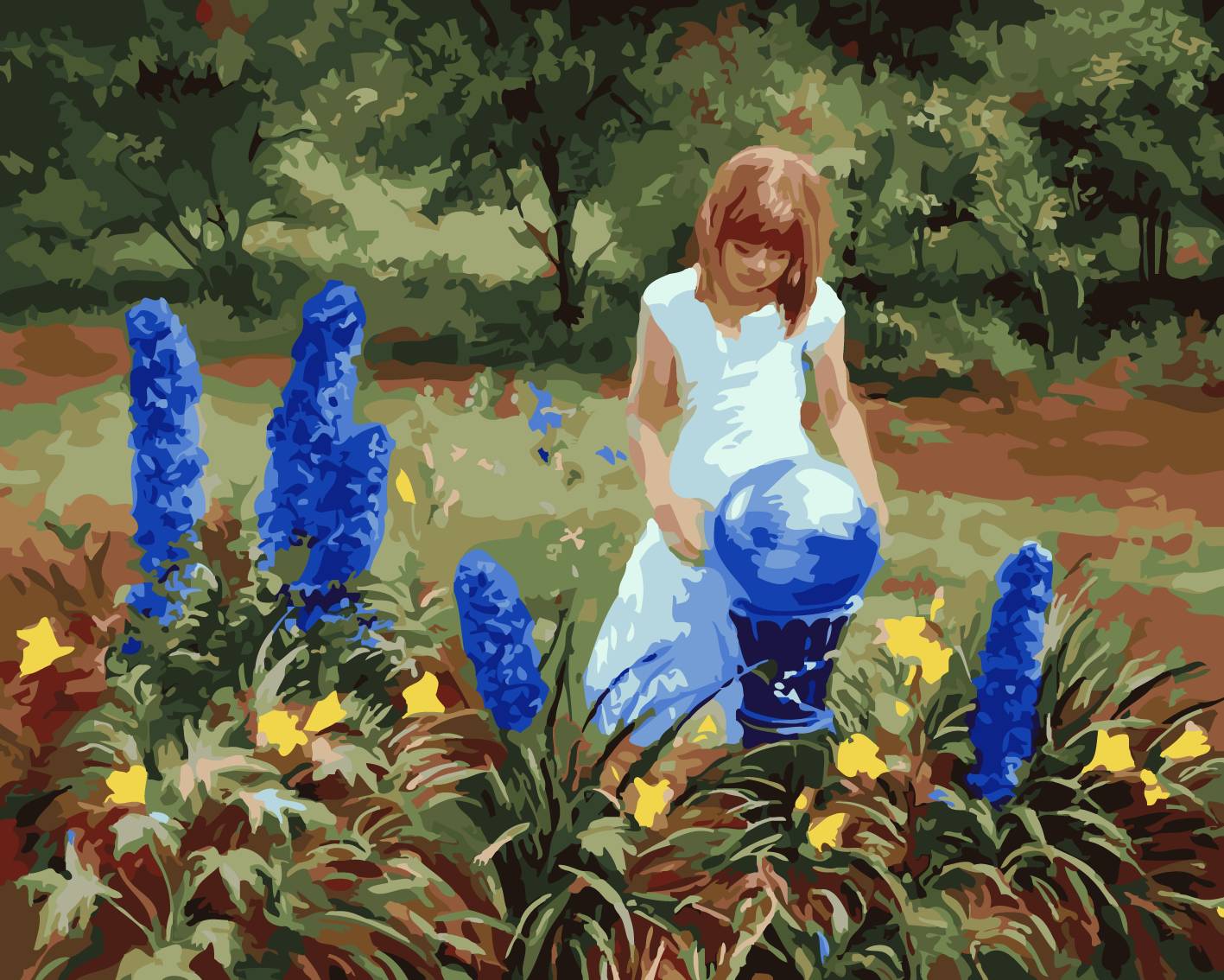 Meadow Impressionist Oil Painting