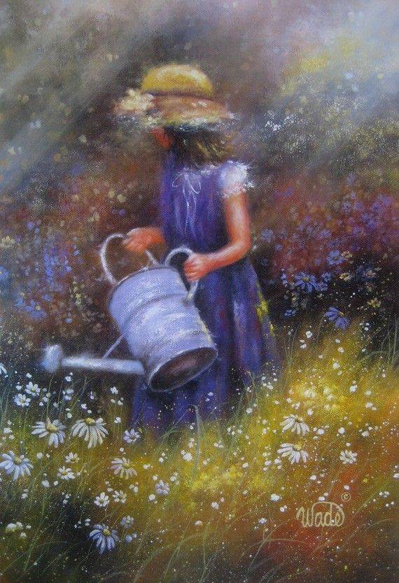 A Garden Daniel Ridgway Knight Oil Painting