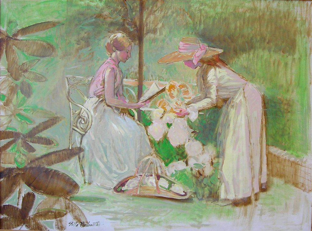 A Garden Painting Charles Courtney Curran