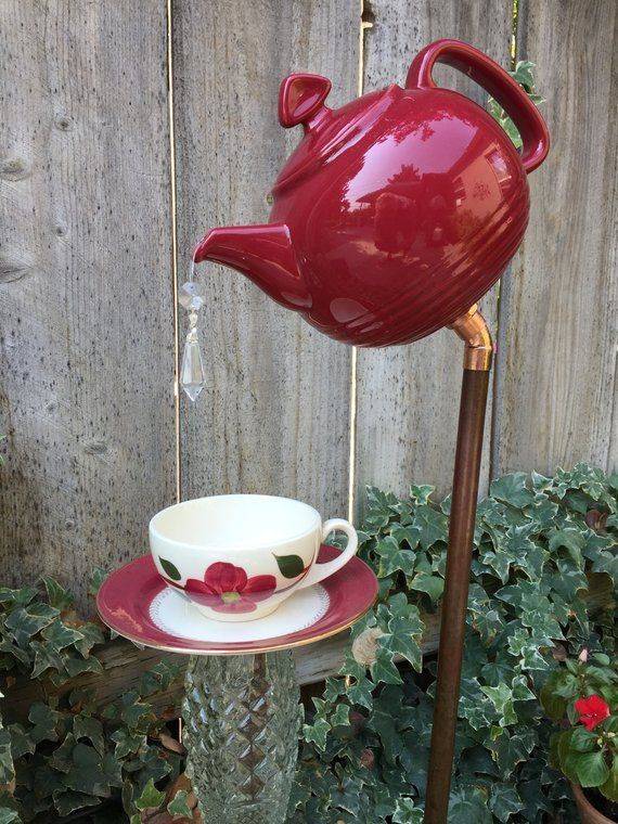 Tea Cup Garden Decor Yard Art