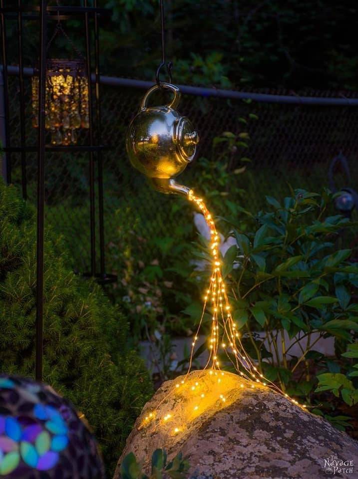 Watering Can Garden Lighting Ideas