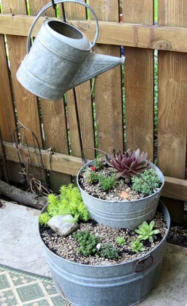 Galvanized Petunia Tub