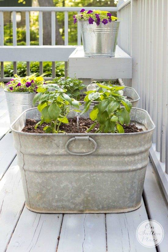 Pcs Iron Metal Hanging Flower Pot Balcony Plant Garden Planter Home