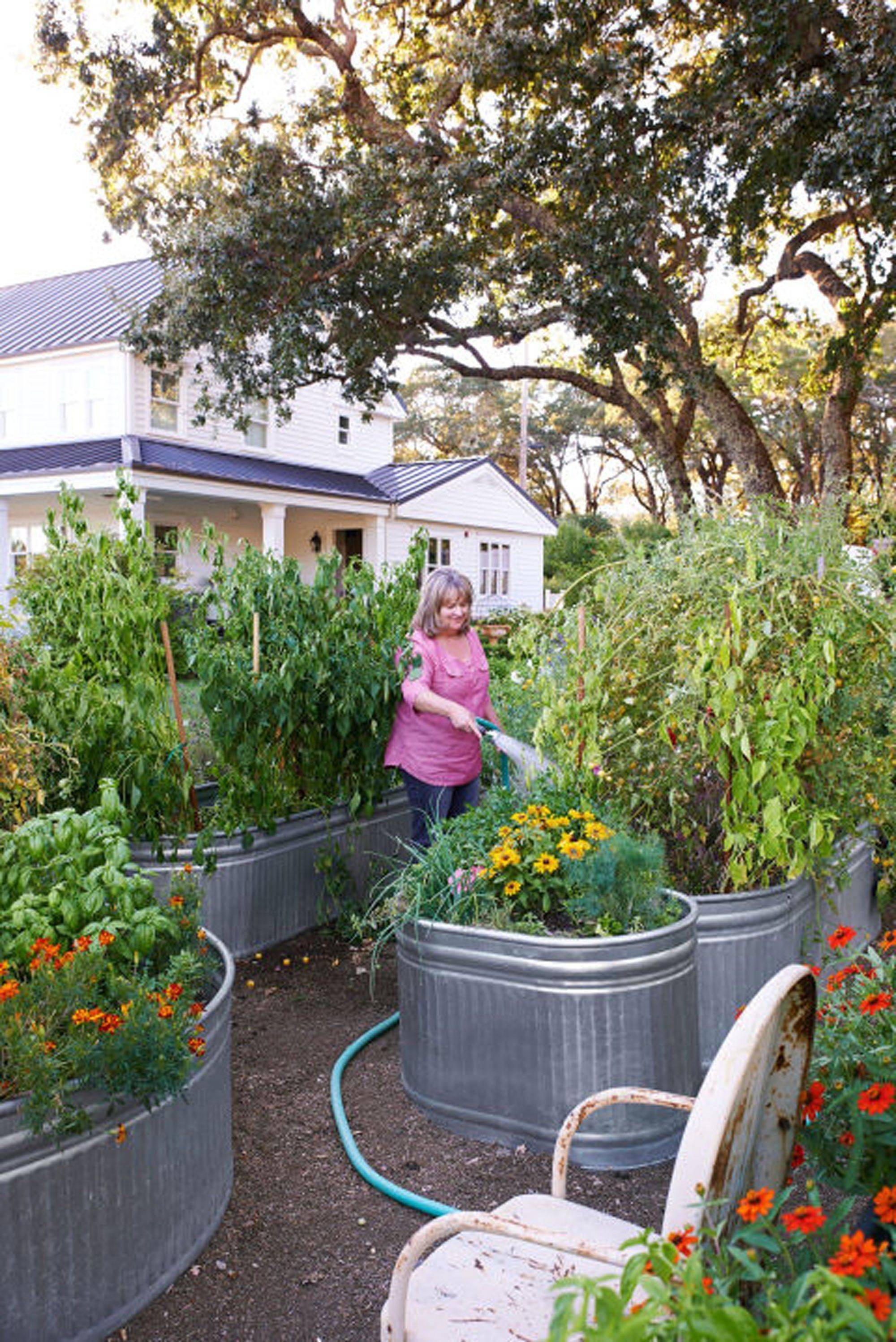 Large Metal Garden Planters