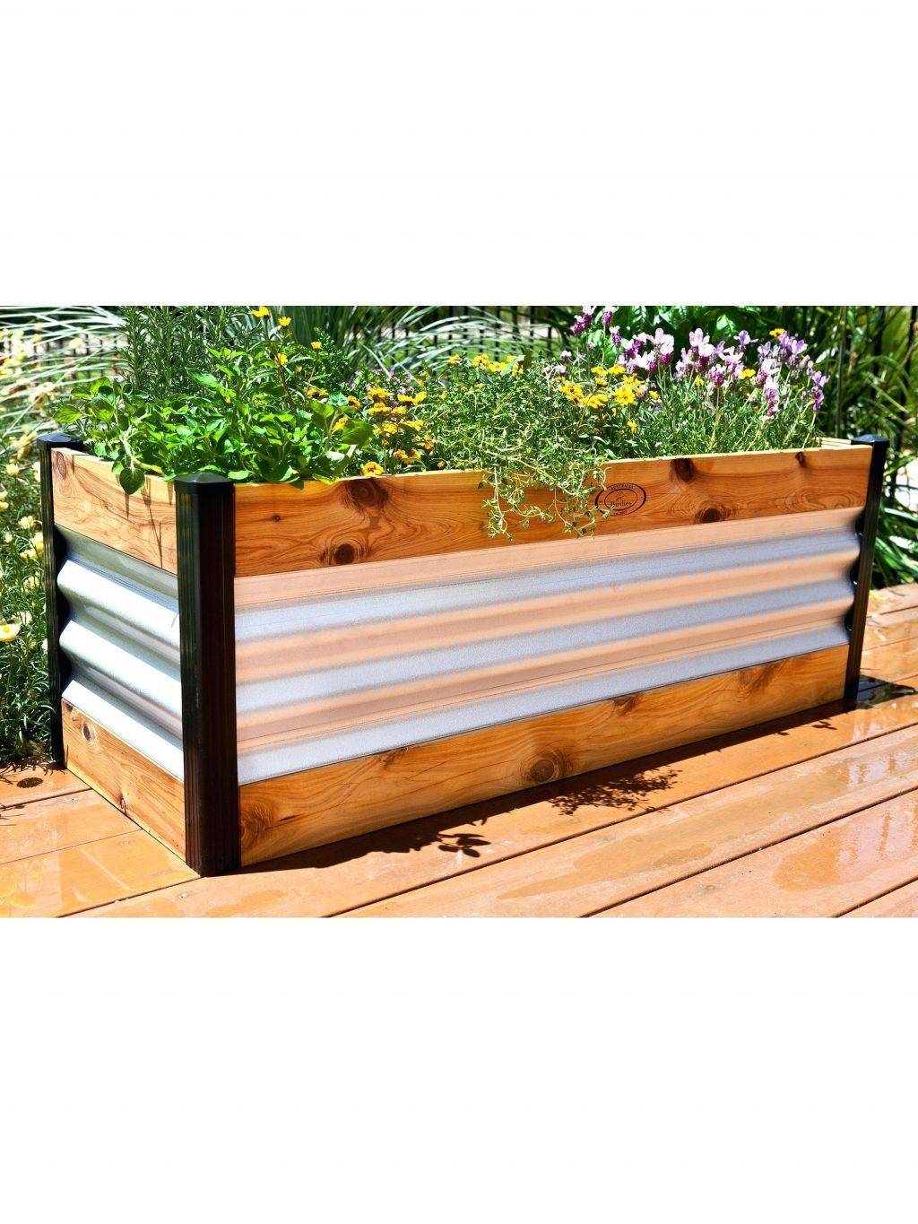 Demeter Corrugated Metal Elevated Raised Bed Gardenerscom