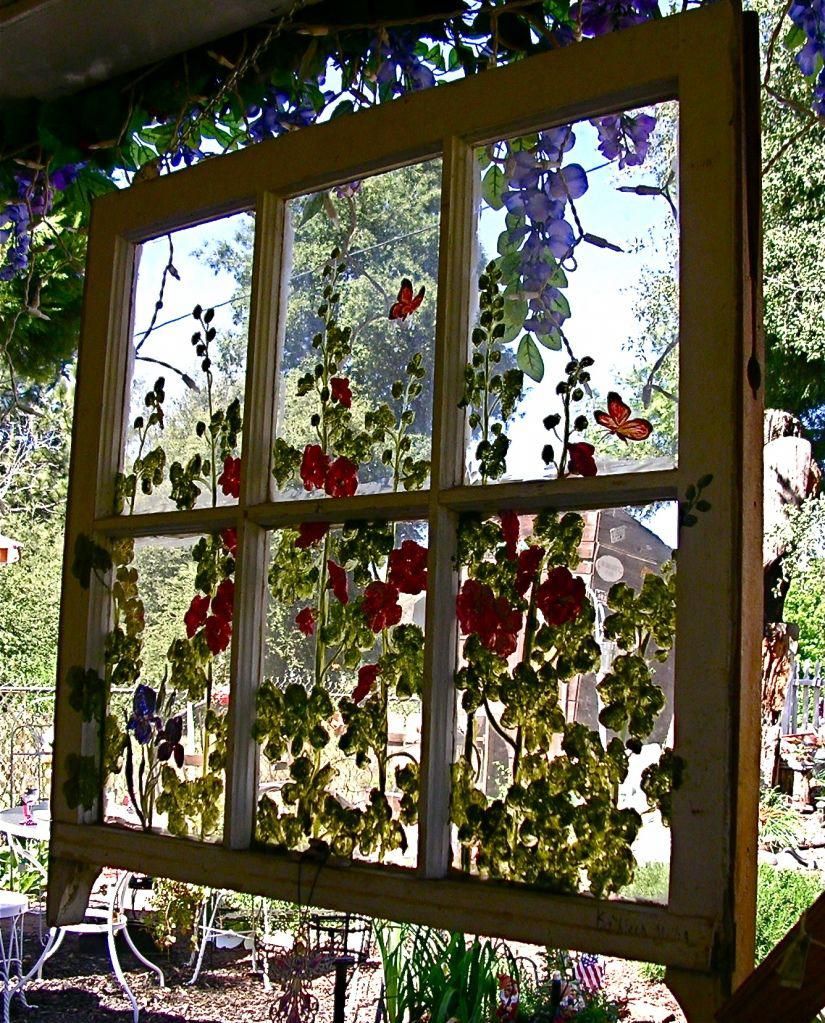 Best Old Window Outdoor Decor Ideas