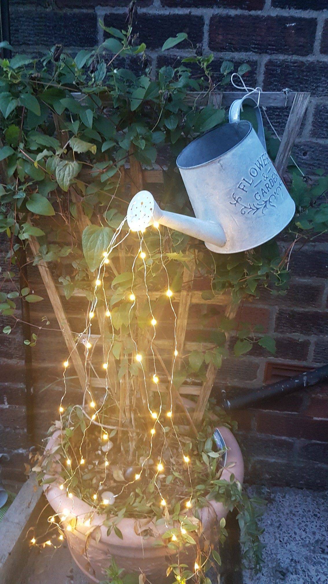 Fairy Garden Lights Ideas Garden Lighting Diy Watering Can With