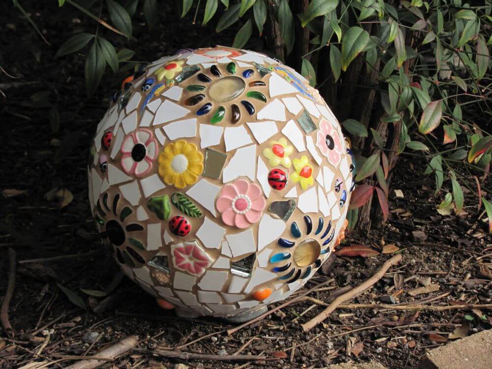 Gazing Ball Yard Decor Bluezib