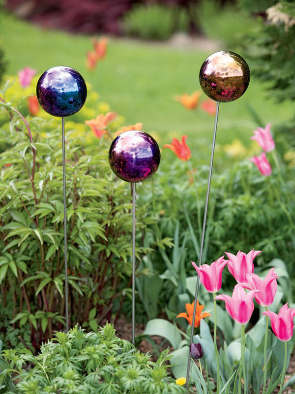 Stainless Steel Gazing Ball Garden Decor Walmartcom Walmartcom