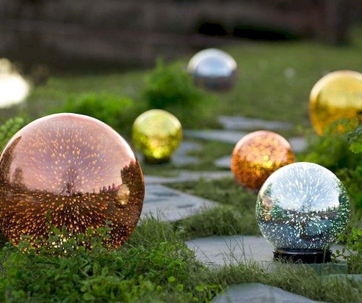 Sunnydaze Sunset Sky Gazing Globe Glass Garden Ball