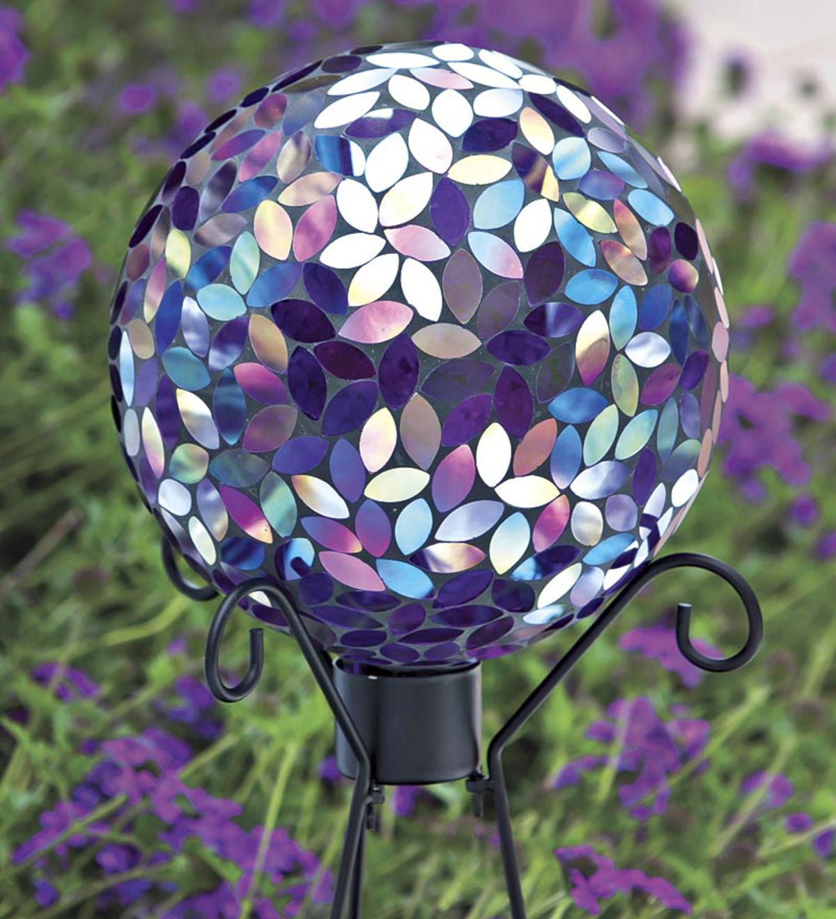 Dragonfly Gazing Ball Mosaic Garden