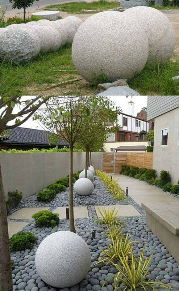 Balls In Large Garden Ornaments