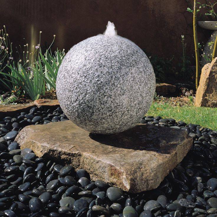 Large Sphere Garden Fountain Concrete Fountains